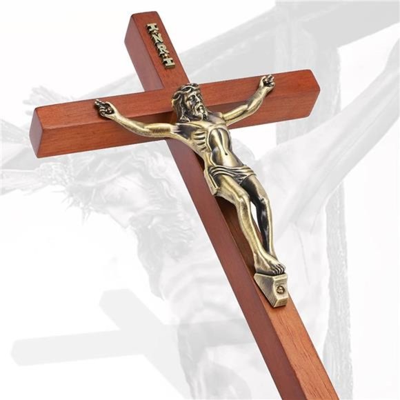 Wall Decor Crucifix Wall Cross Wooden Catholic Hanging Jesus Christ